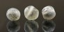 Three ancient iridescent monochrome glass beads 333MAb