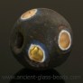 Ancient Roman bead with gold foil mosaic eye 281EA