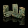 Ancient Roman green glass tubular beads 361MA